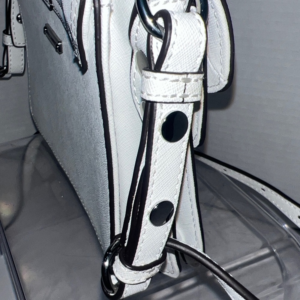 Rebecca Minkoff Hudson‎ Moto Mini White Crossbody - Picture 3 of 9